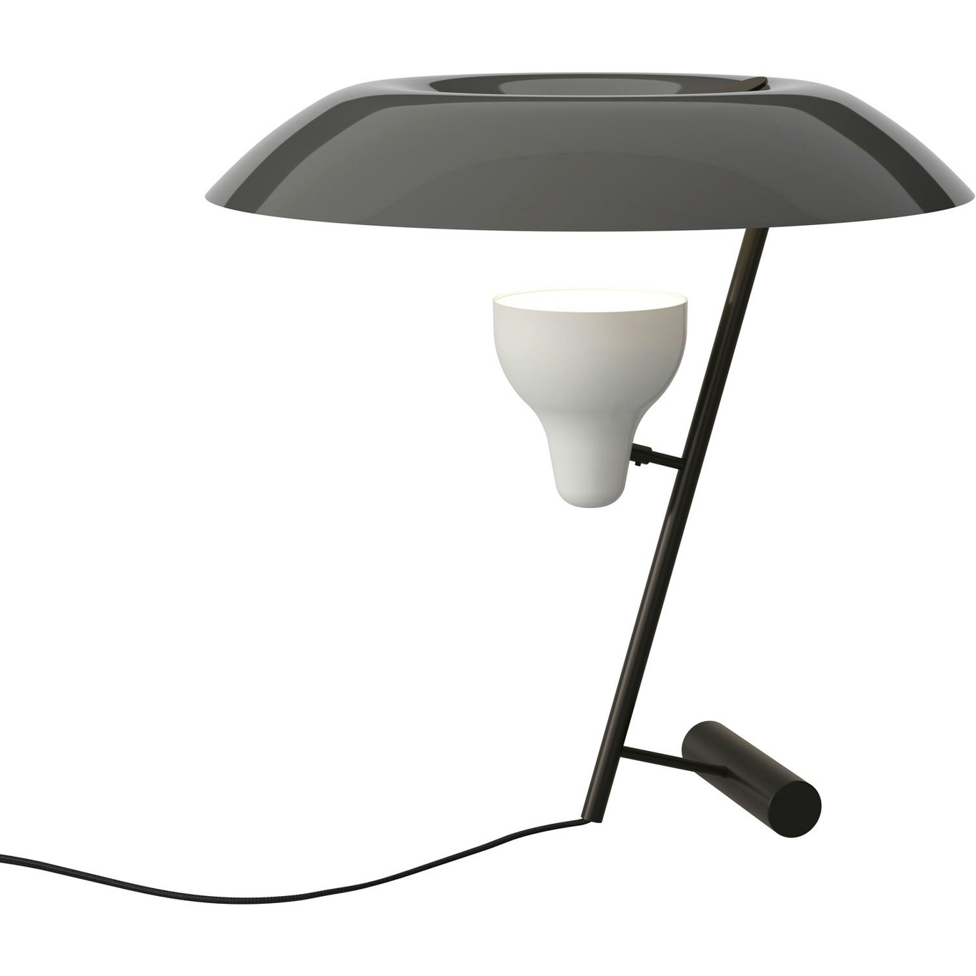 Model 548 Bordlampe, Mørk poleret Messing / Grå