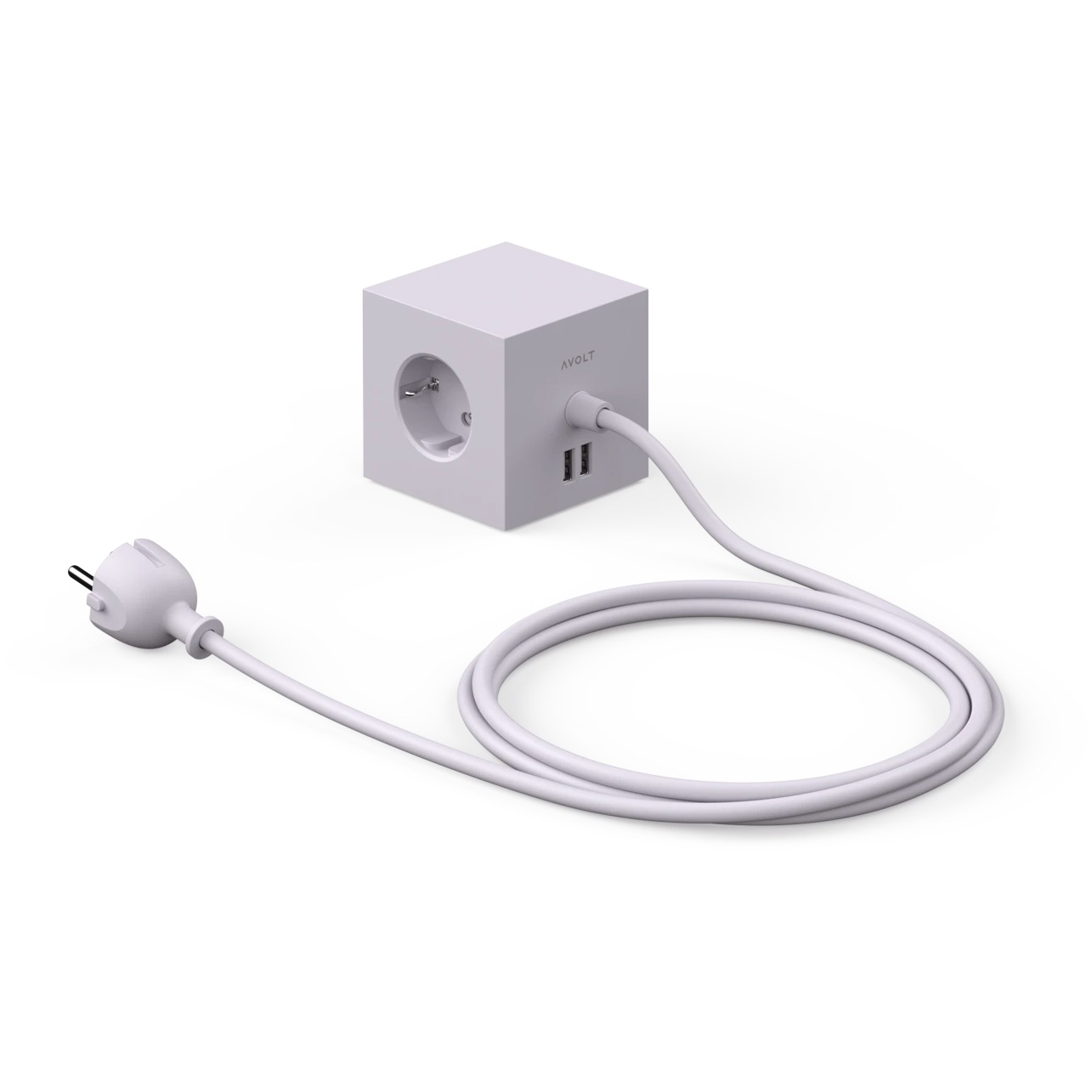 Square 1 Forlængerledning med USB / Magnet, Gotland Grey
