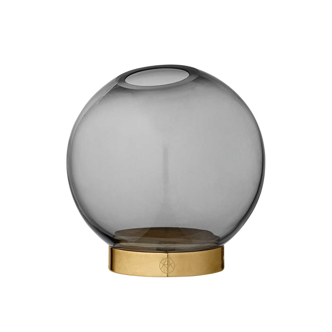 Globe Vase Ø10 cm, Sort / Messing