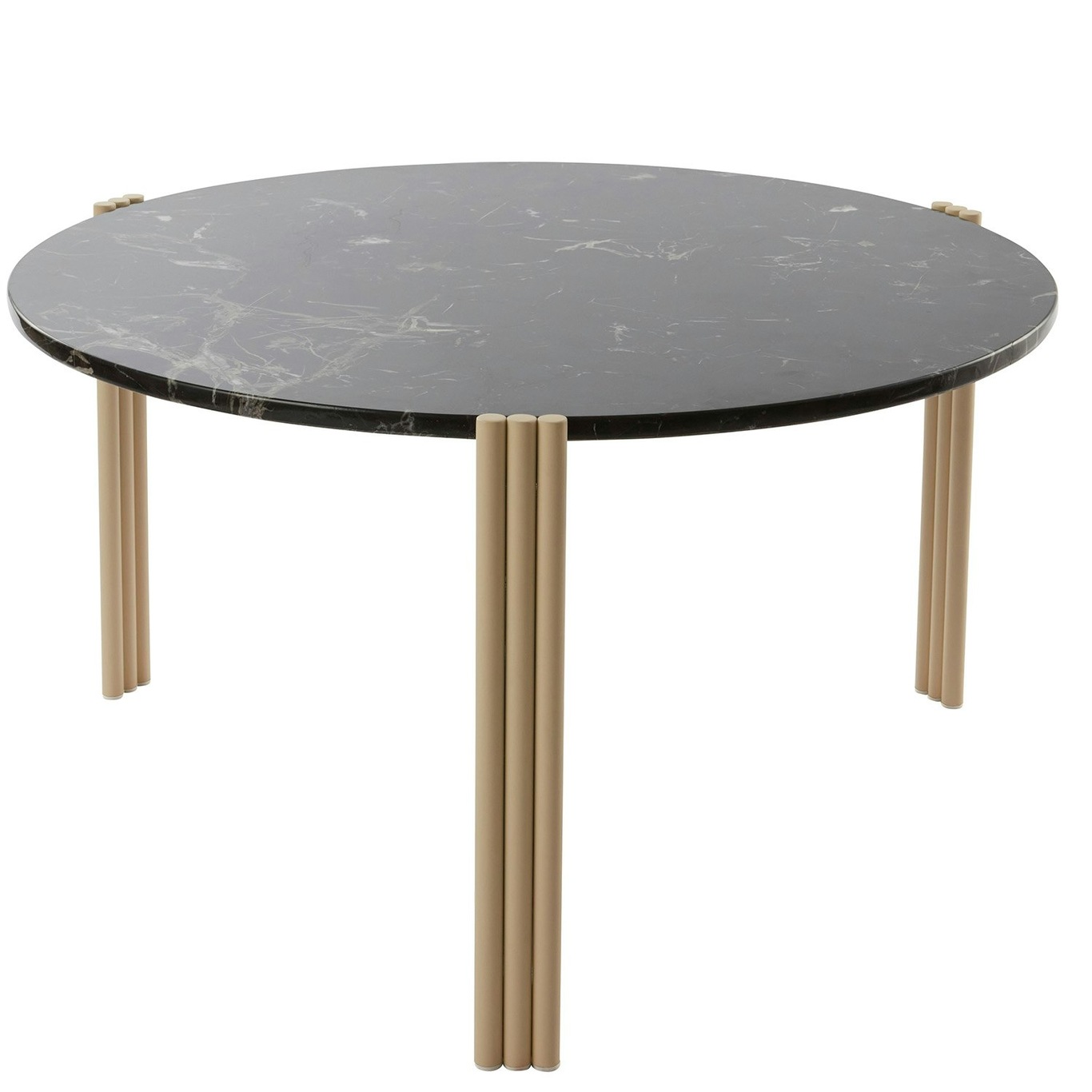 Tribus Sofabord, Fremstillet af stål 80 cm, Sort/Sand