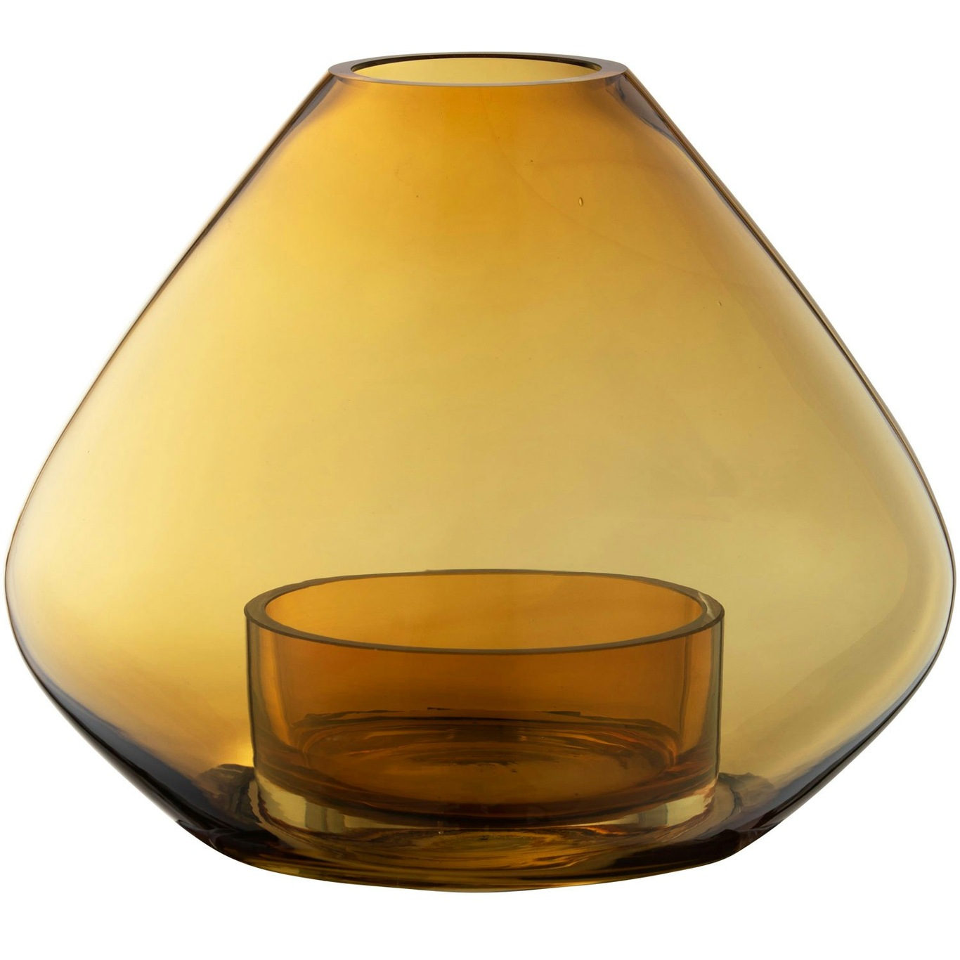 Uno Lysestage / Vase Amber Ø25,9 cm