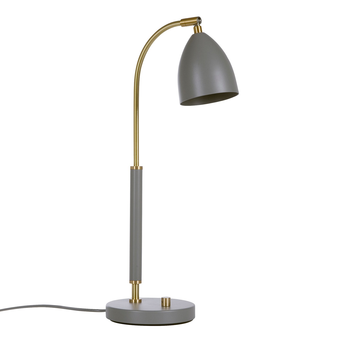 Deluxe Bordlampe LED, Varmgrå/ Messing