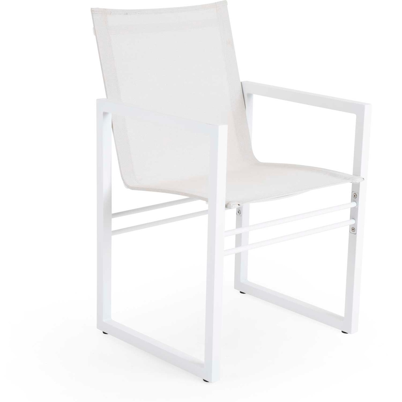 Vevi Stol, Hvid/Aluminium