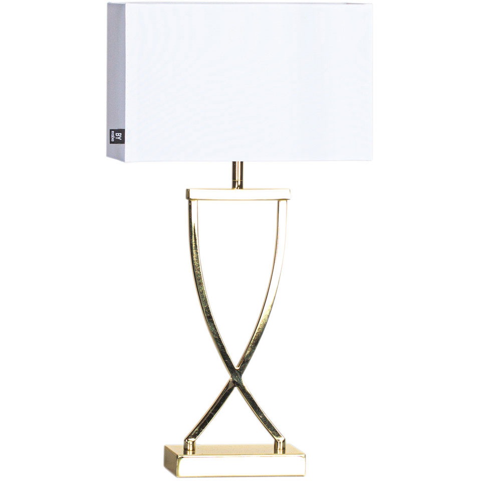 Omega Bordlampe 52 cm, Messing / Hvid