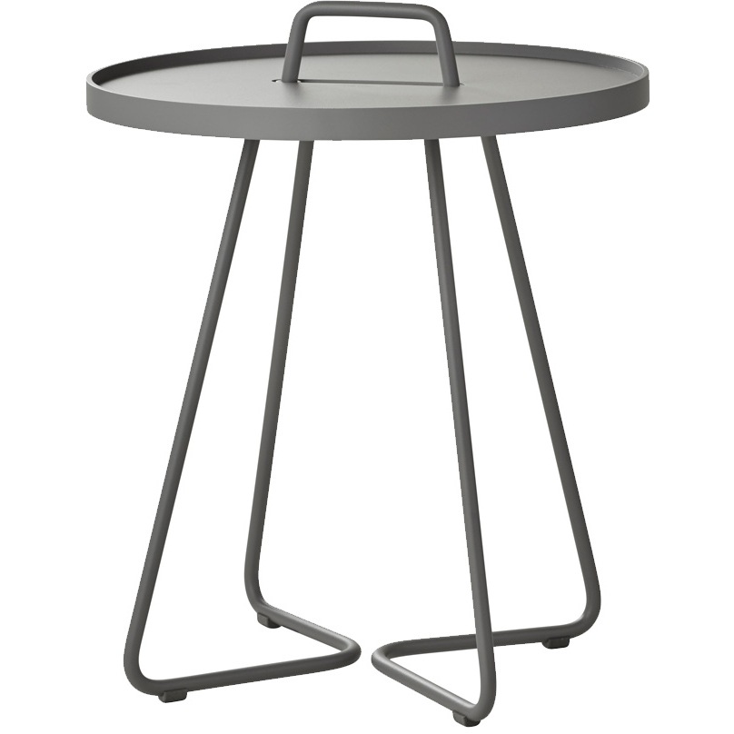 On-the-move Sidebord Small Light Grey, Aluminum