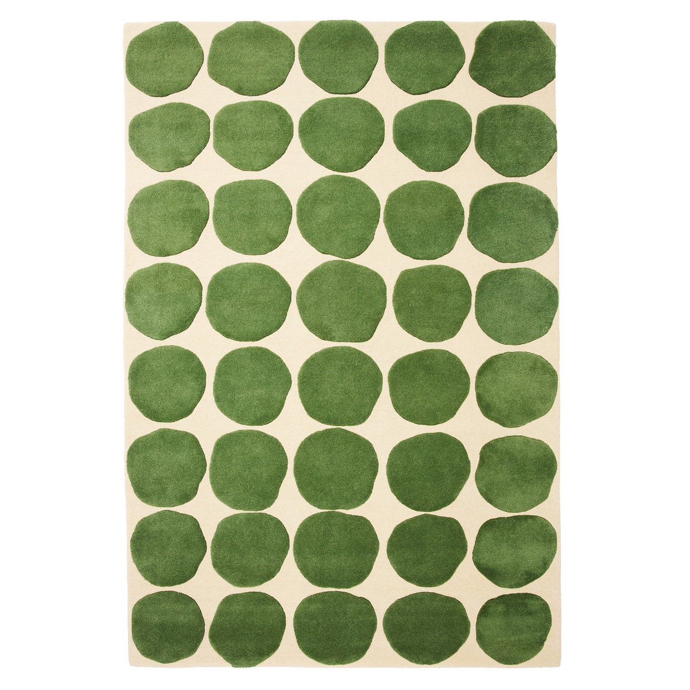 Dots 2 Level Tæppe Light Khaki / Cactus Green, 230x320_cm cm