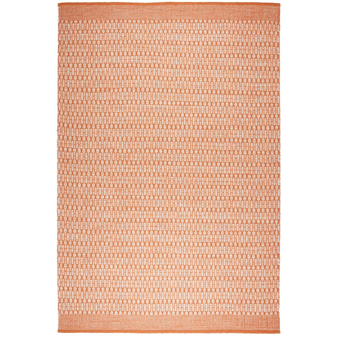 Mahi Uldgulvtæppe Offwhite / Orange, 170x240 cm