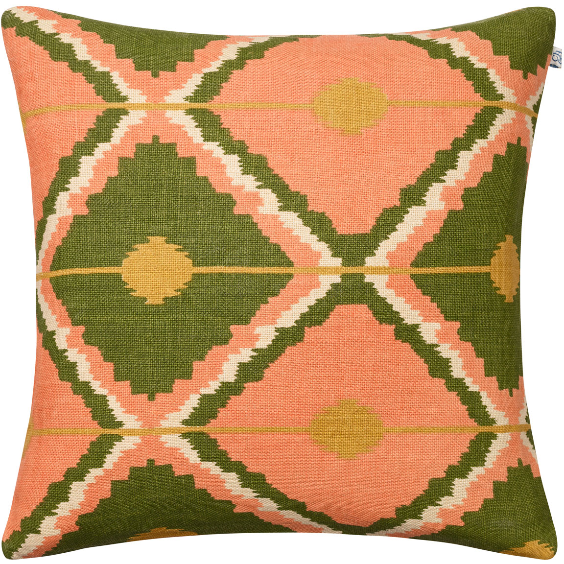 Pune Cushion Cover, 50x50 cm Pudebetræk 50x50 cm, Spicy Yellow / Grønt