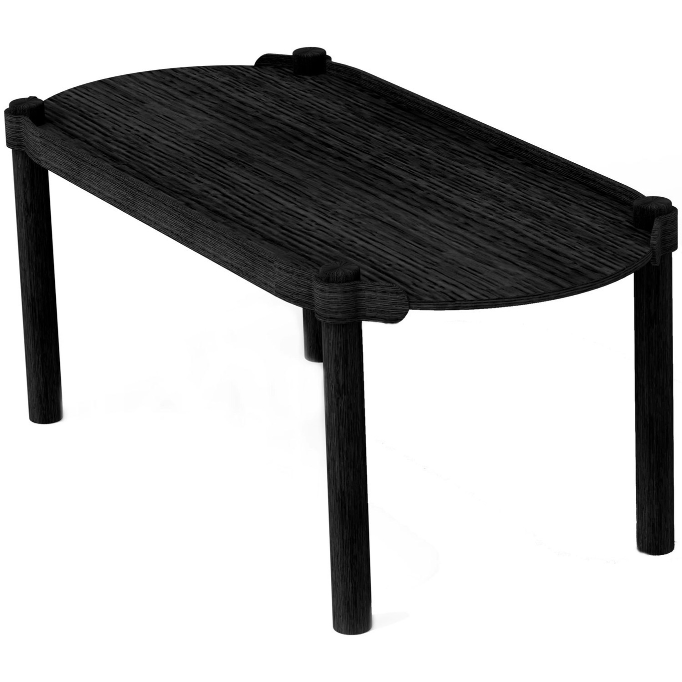 Woody Sofabord 50x105 cm, Black Stained Oak