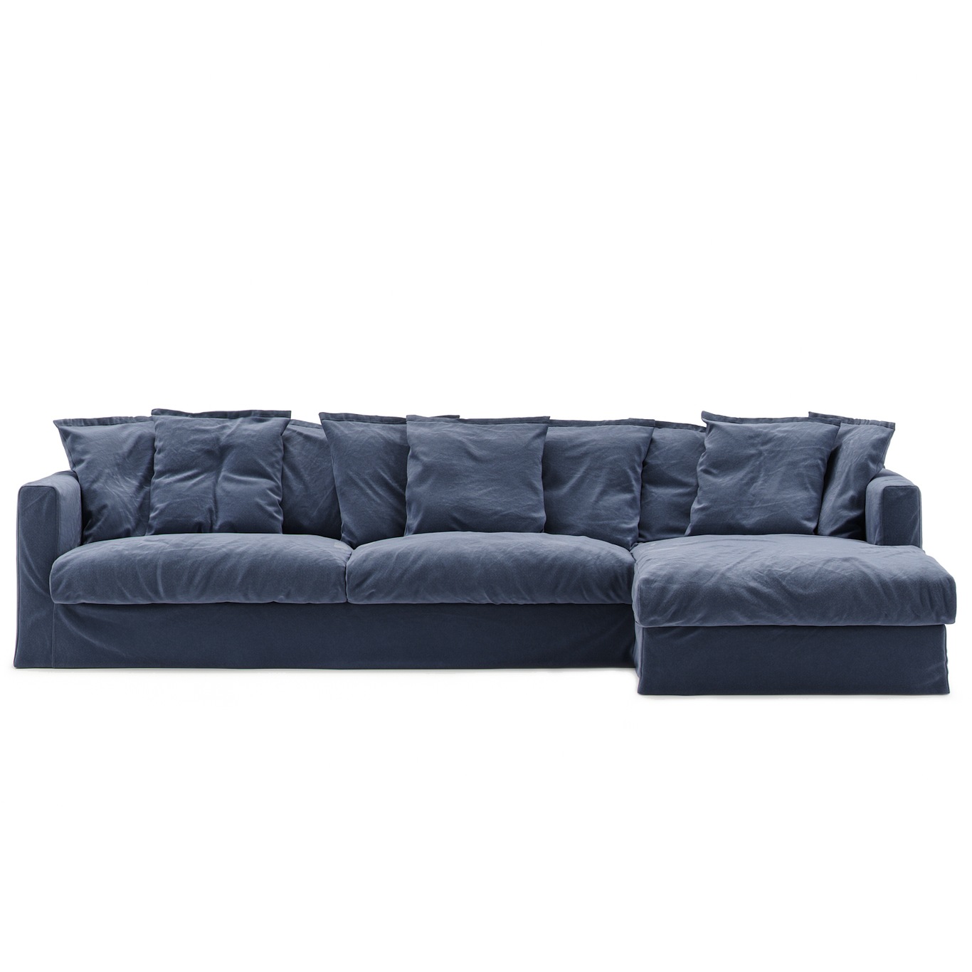 Le Grand Air Sofa 3-Pers Bomuld Divan Højre, Mørkeblå
