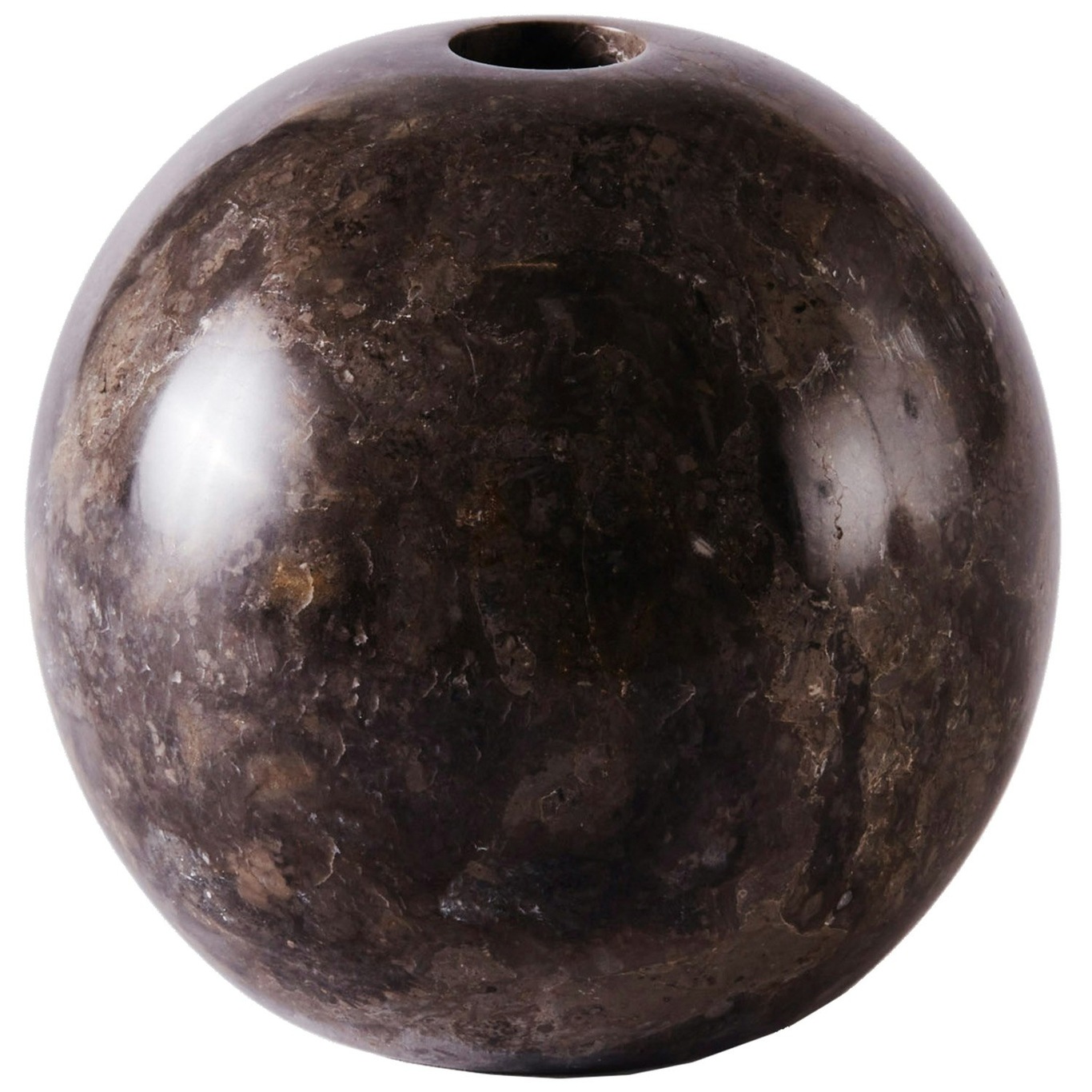 Sphere Lysestage Marmor Ø12 cm, Grå