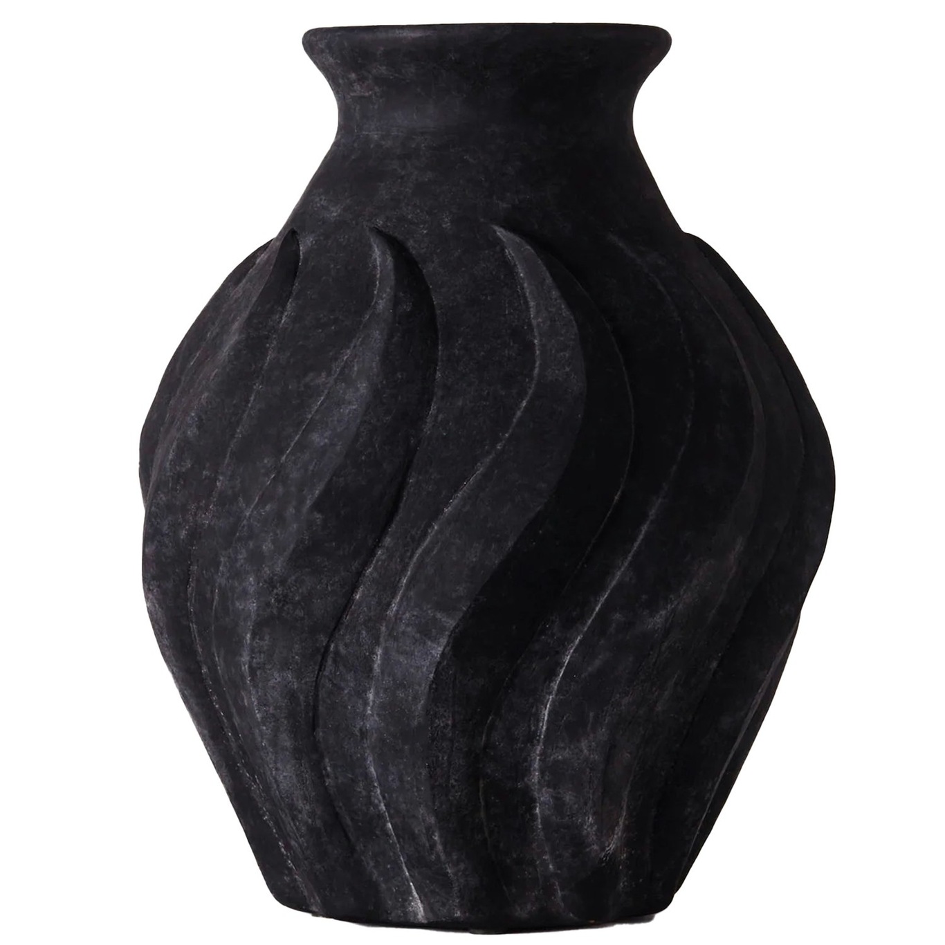 Swirl Vase Stor, Sort