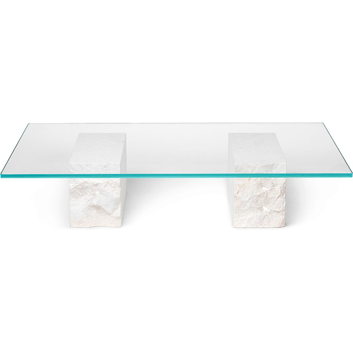 Mineral Sofabord 120x70 cm, Bianco Curia Marmor / Glas