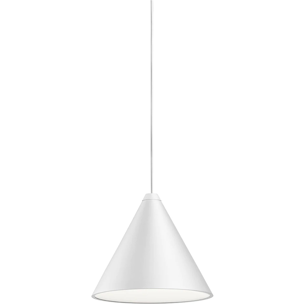 String Light Cone Pendel 12M Dæmpbar med Soft Touch, Hvid