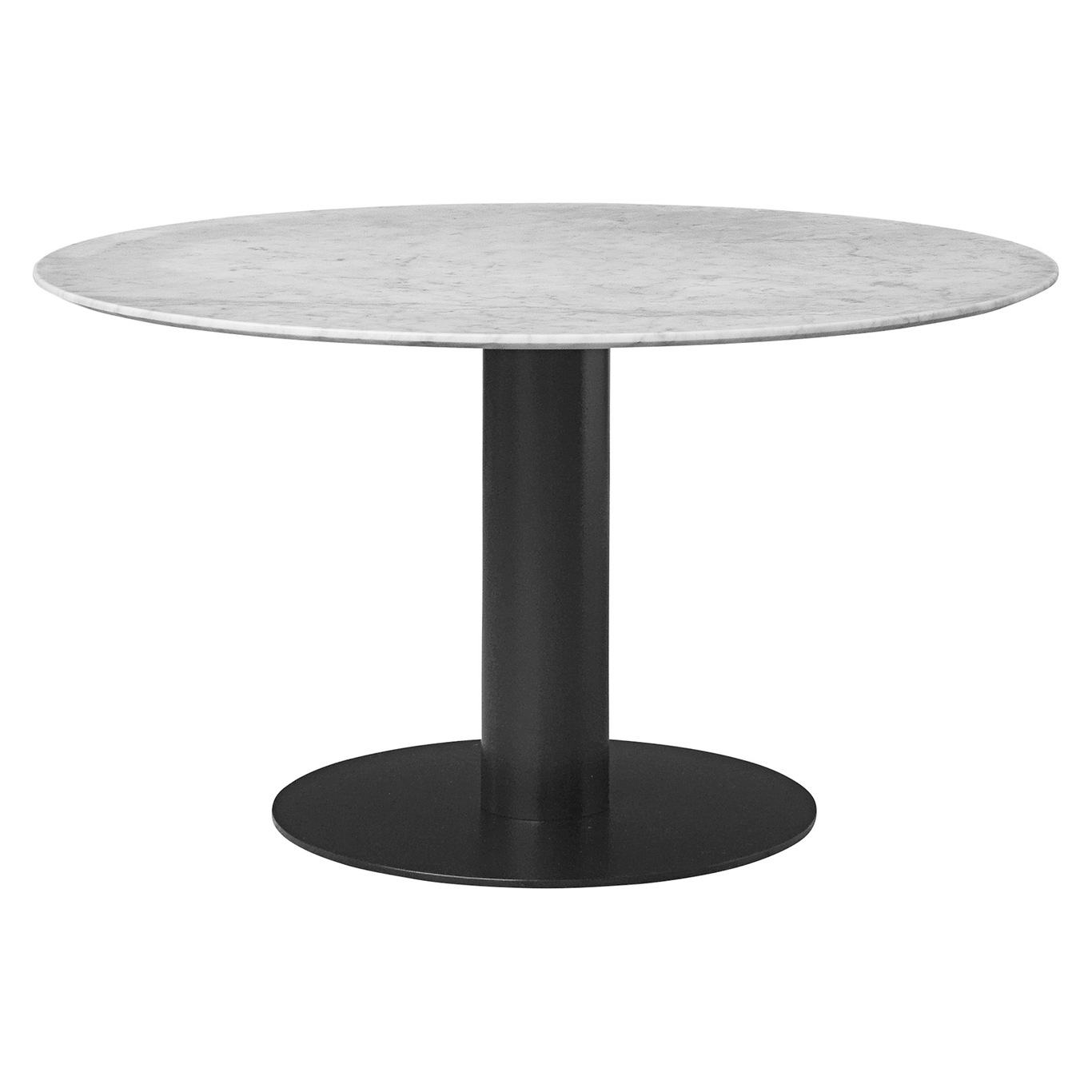 2.0 Dining Table Bianco Carrara/Black Ø130 cm