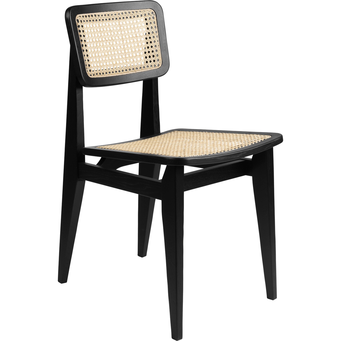 C-Chair Dining Chair, Black oak / Cane