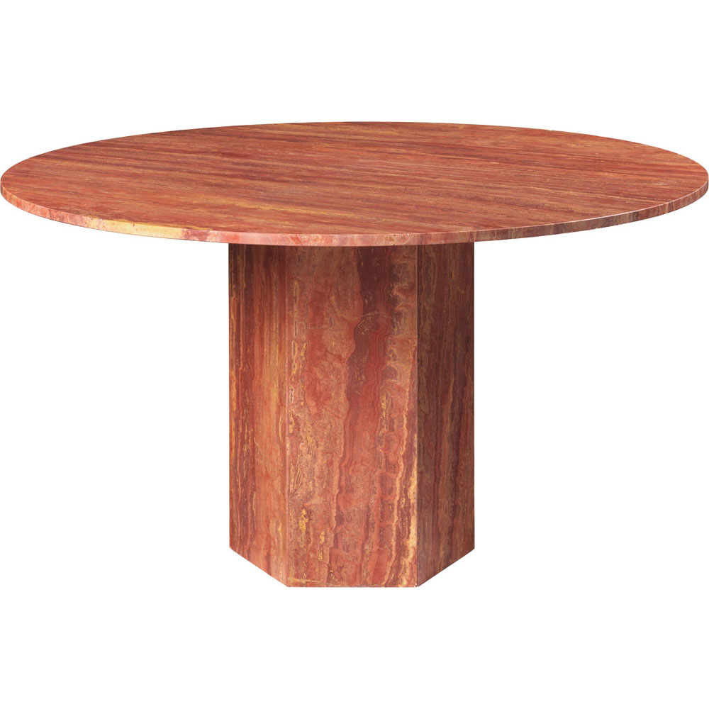 Epic Spisebord Ø130 cm, Red Travertine