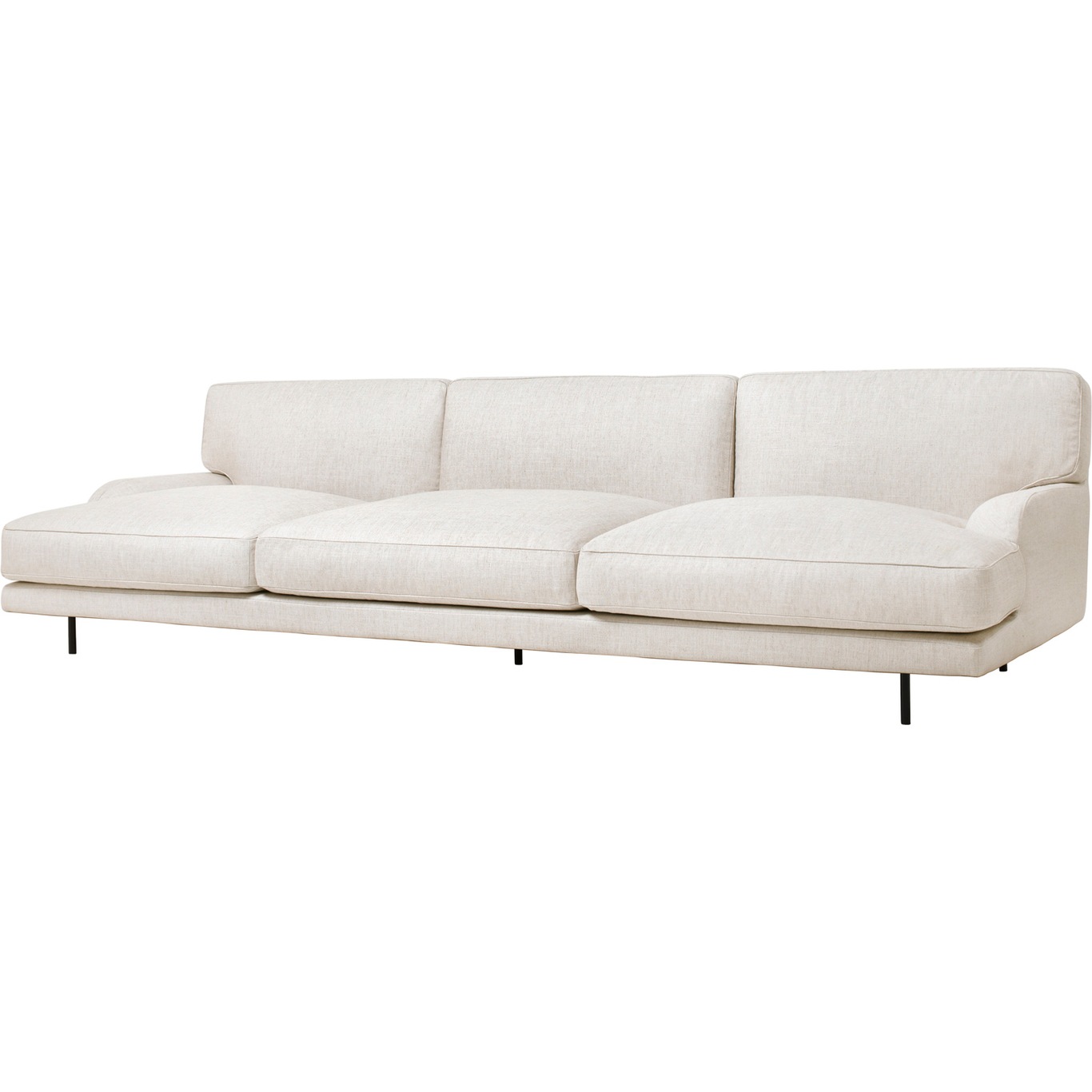 Flaneur Sofa LC 3-Pers, Ben Sort / Hot Madison 419 Off White