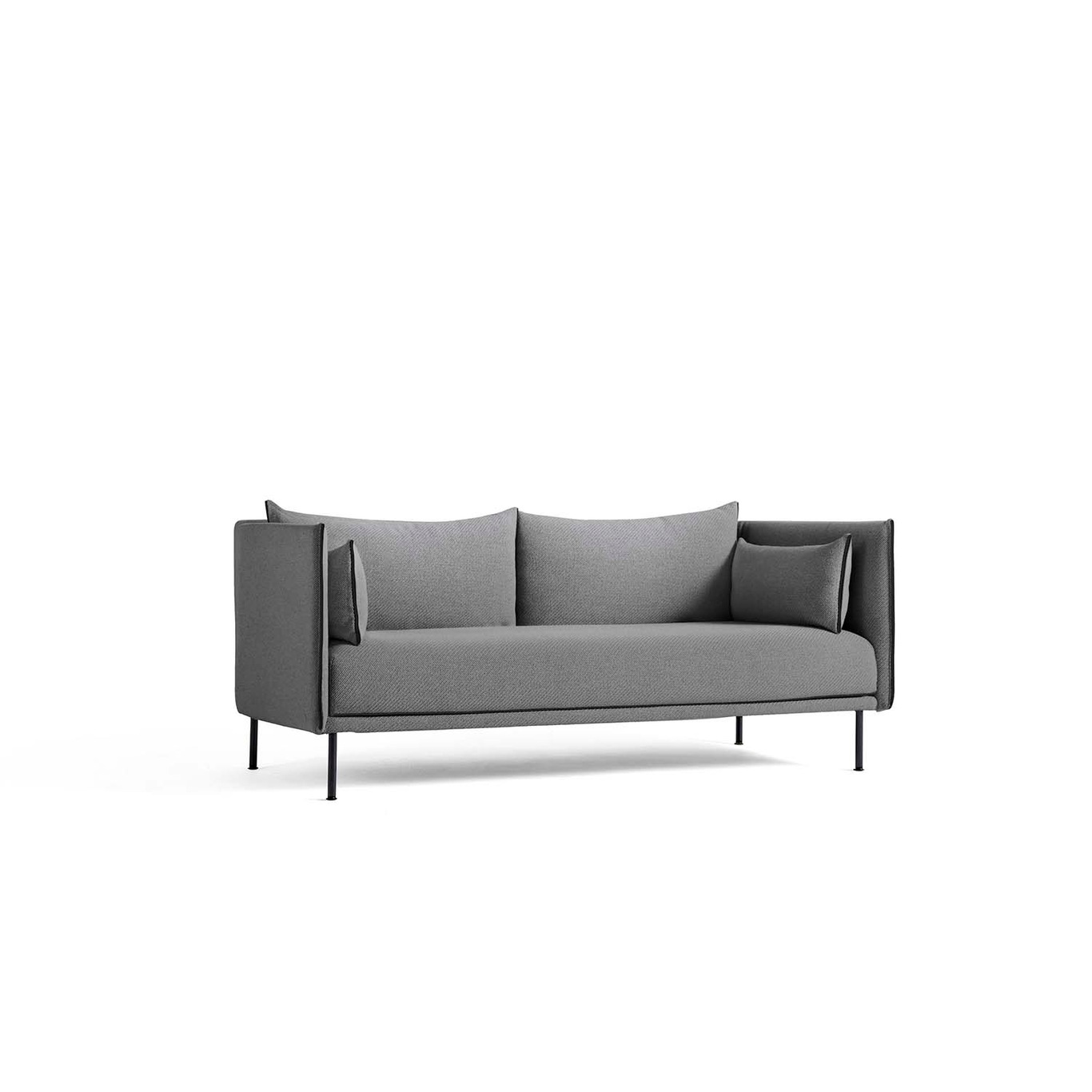 Silhouette Sofa 2 Seater, Coda 182/Black Piping/Steel