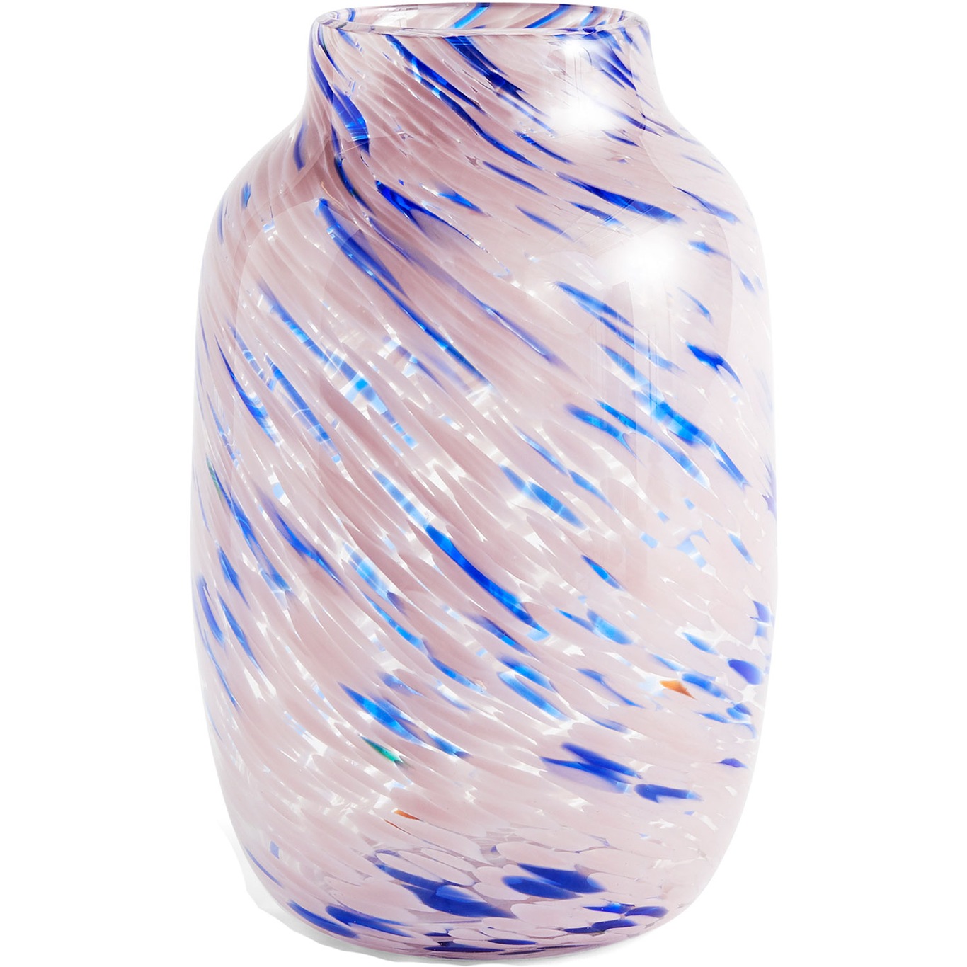 Splash Vase Rund L Ø18.5 cm, Lys Rosa/Blå