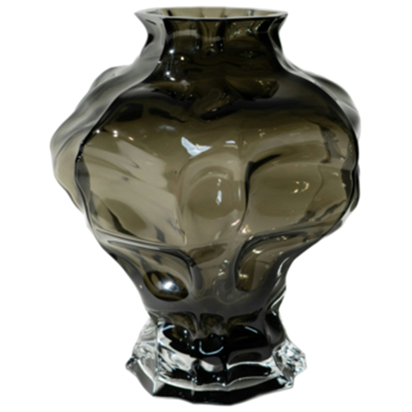 Ammonit Vase 30 cm, Røg