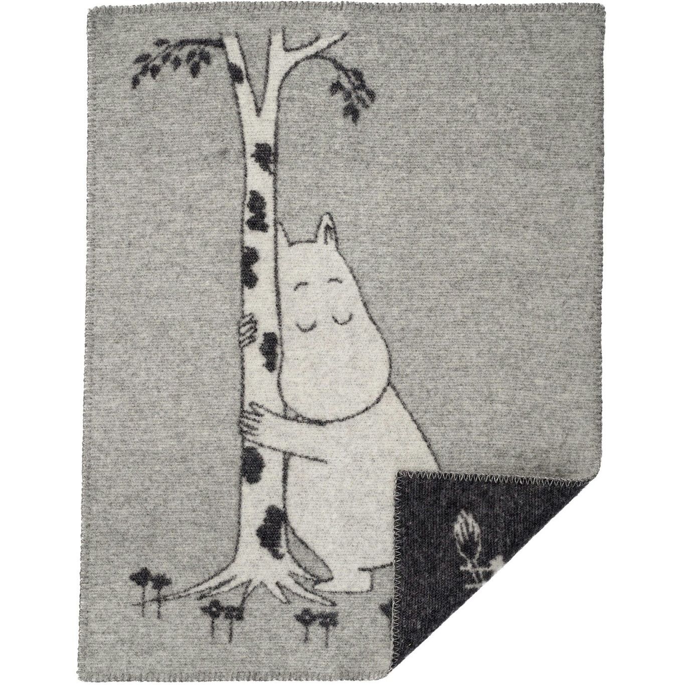 Moomin tree hug Plaid 65x90 cm, Grå