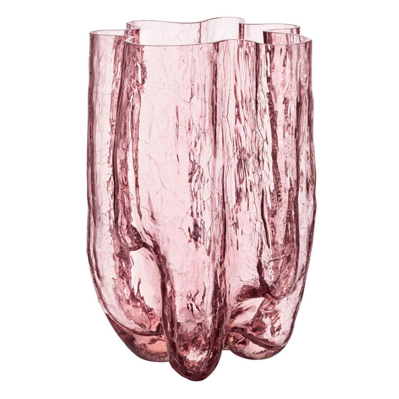 Crackle Vase 37 cm, Rosa