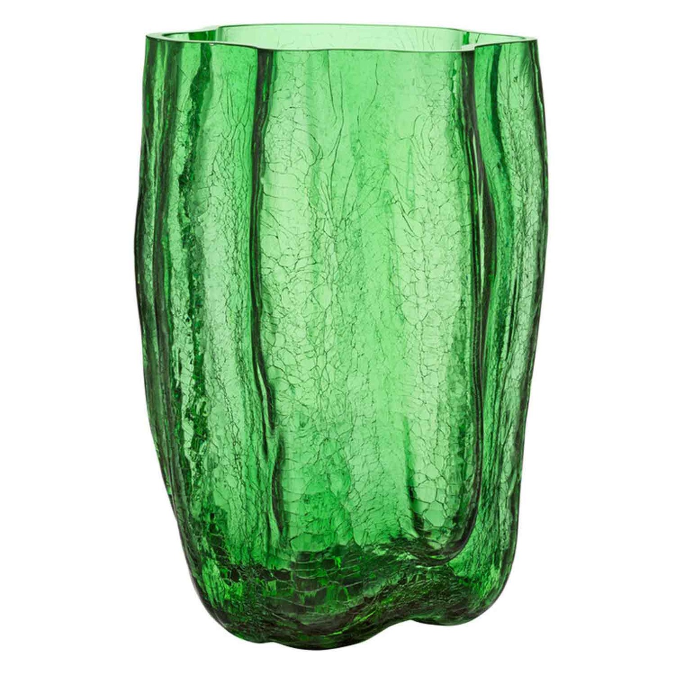 Crackle Vase Grøn, 37 cm