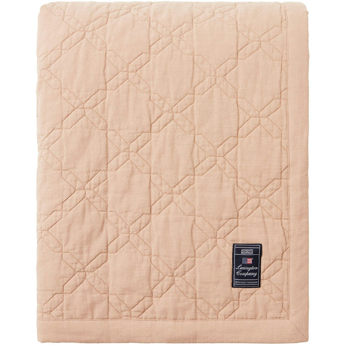 Quilted Recycled Cotton Sengetæppe 260x240 cm, Beige