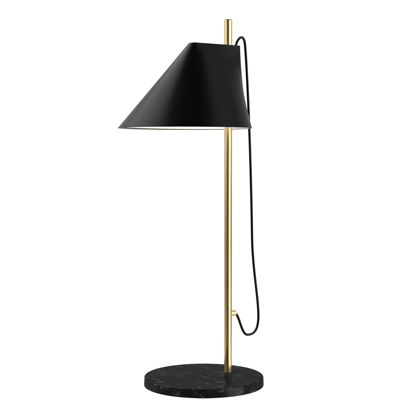 Yuh Table Lamp, Brass/Black