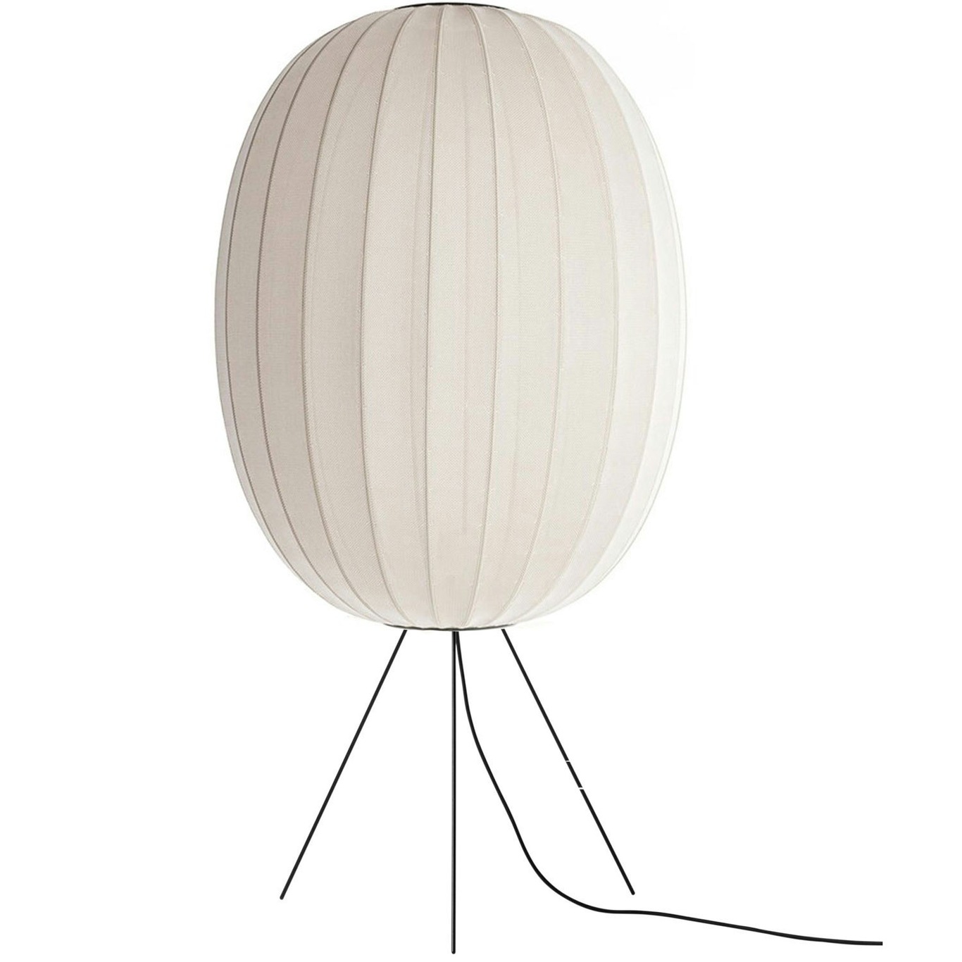 Knit-Wit Gulvlampe Høj Oval 65 cm, Pearl White