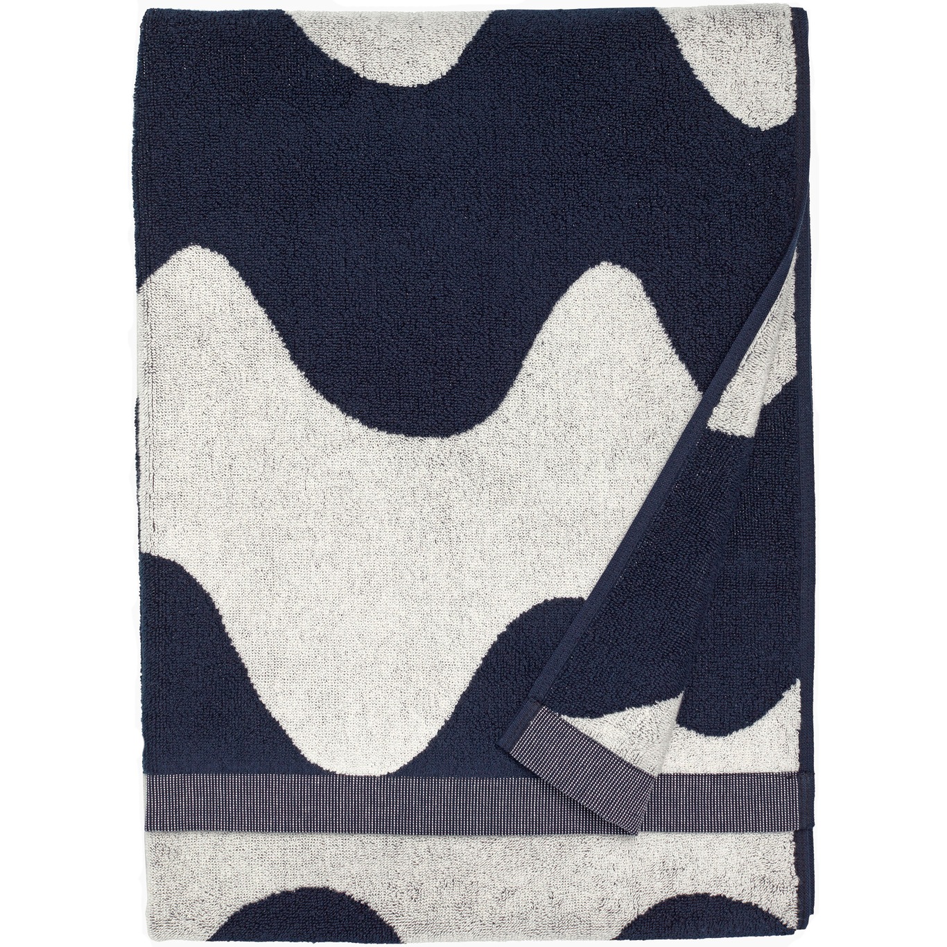 Lokki Badehåndklæde Mørkeblåt / Offwhite, 70x140 cm