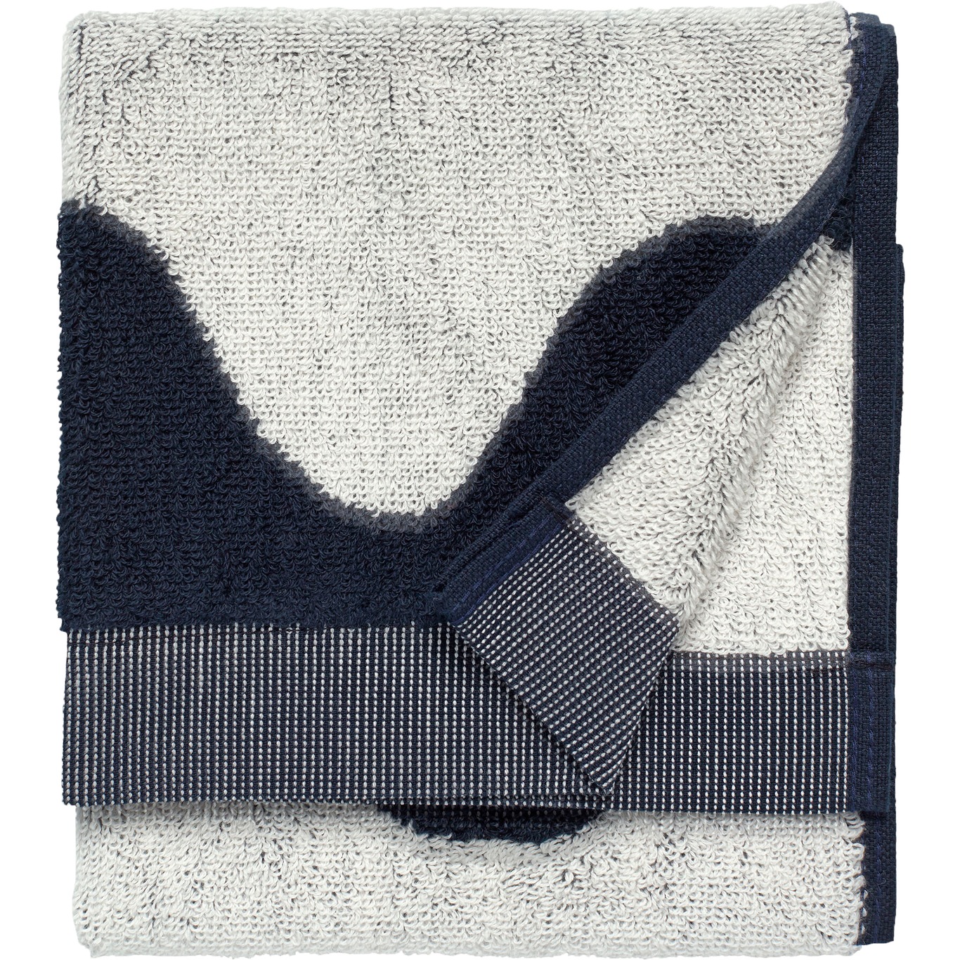 Lokki Gæstehåndklæde Mørkeblåt / Offwhite, 30x50 cm