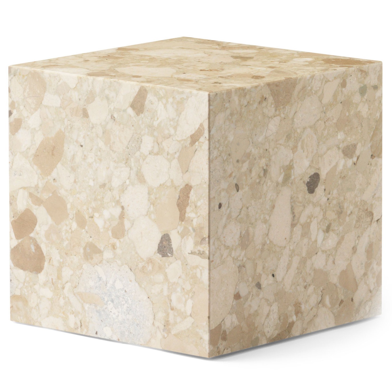 Plinth Cubic Sidebord 40x40 cm, Kunis Breccia Marmor