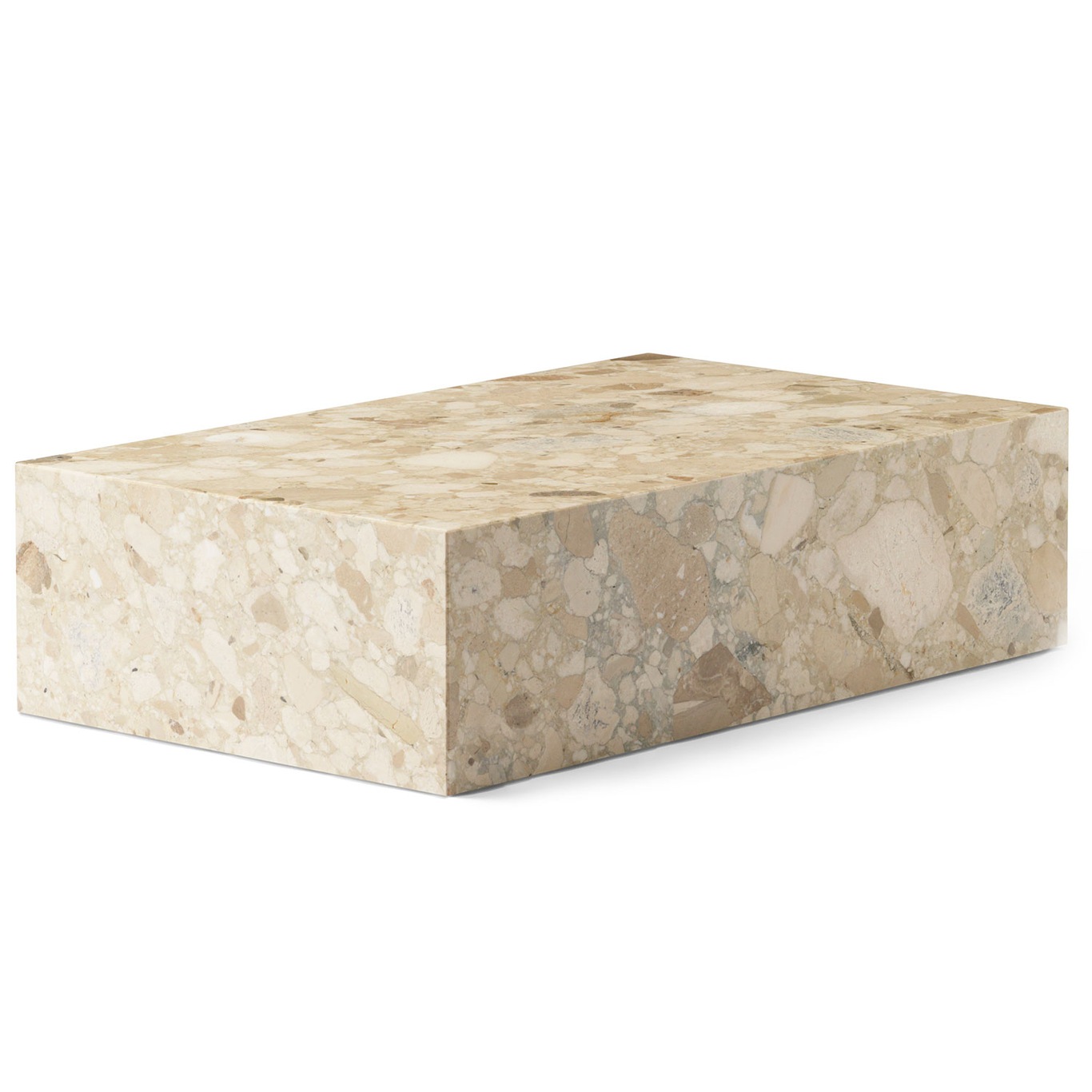 Plinth Low Sofabord 100x60 cm, Kunis Breccia Marmor