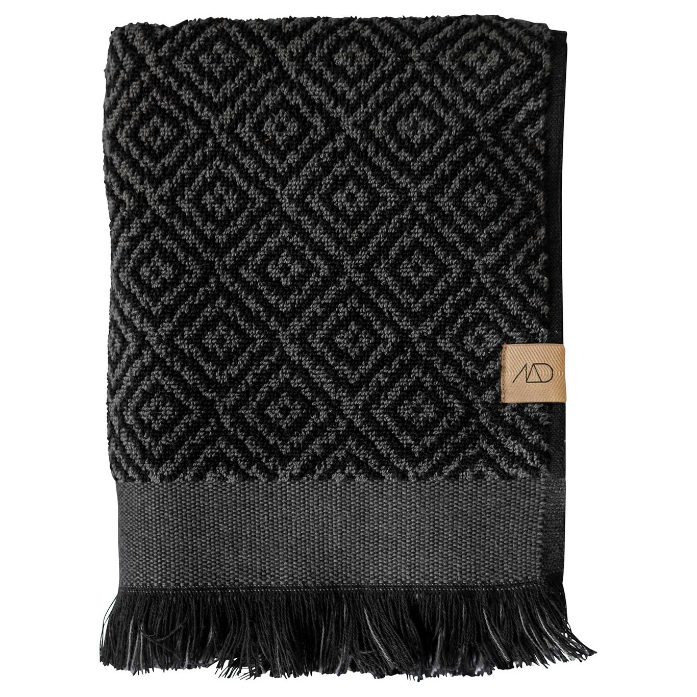 Morocco Håndklæde 70x140 cm, Black/Grey