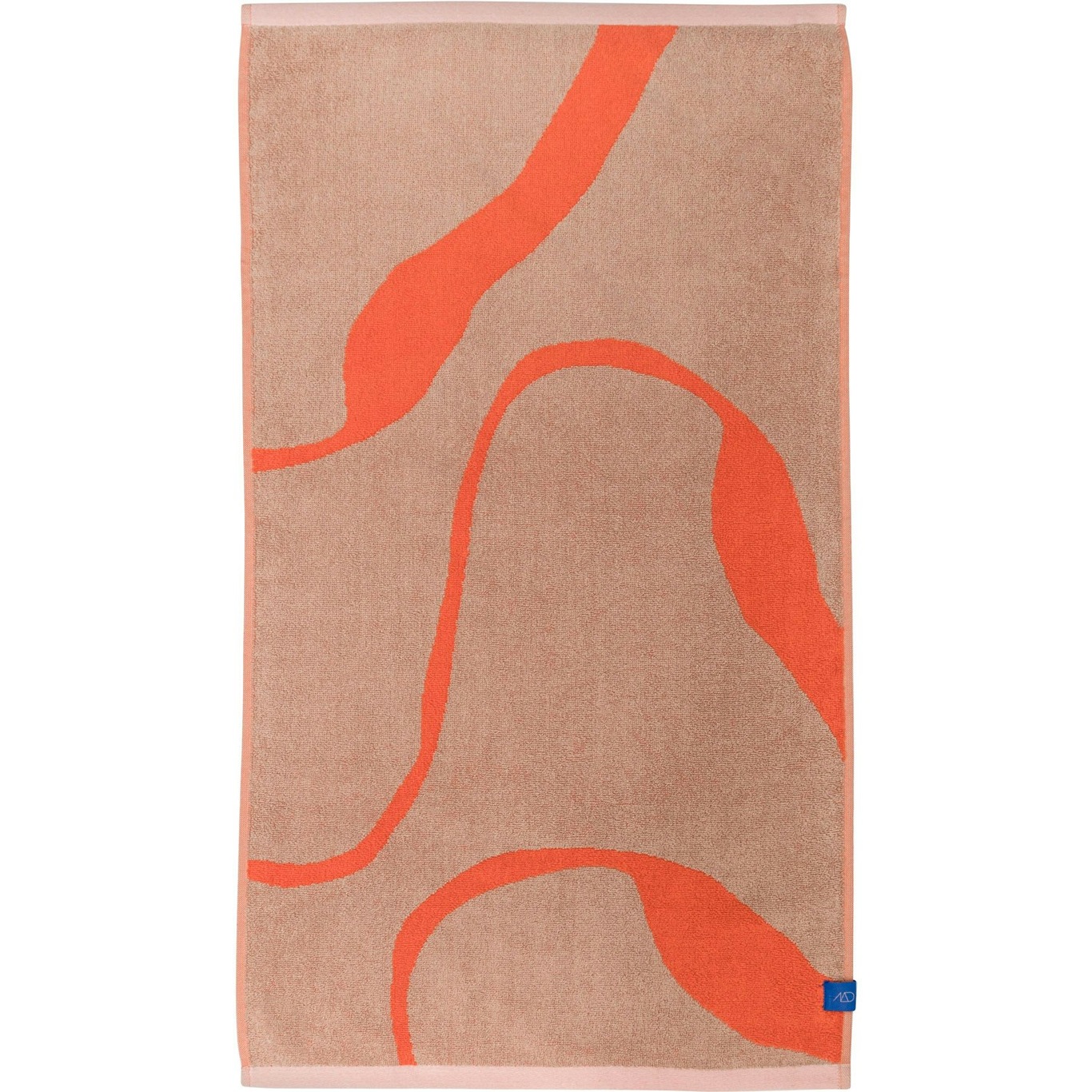 NOVA ARTE Badehåndklæde 70x133 cm, Orange/Latte