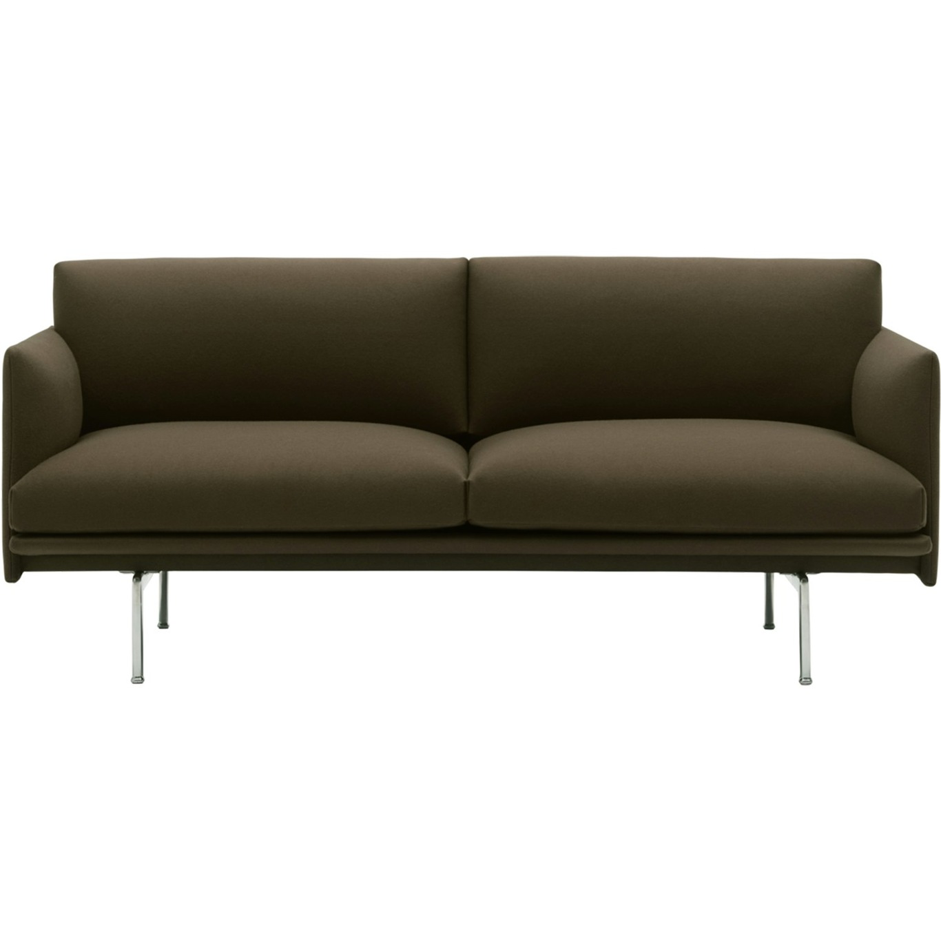Outline Sofa 2-Pers, Divina 984 / Poleret Aluminium
