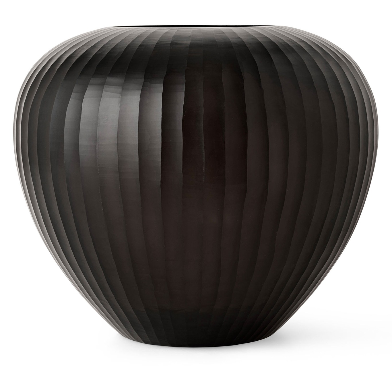 Organic Wide Vase Ø36 cm, Røg