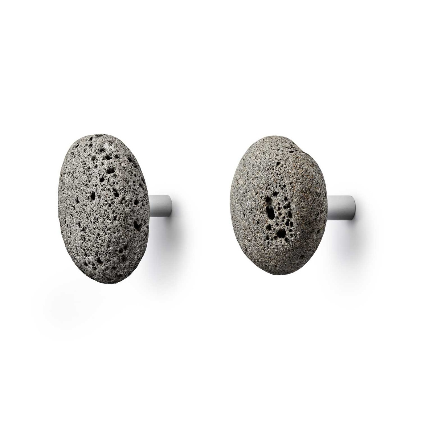 Stone Knager 2 stk 12,5 cm, Grå