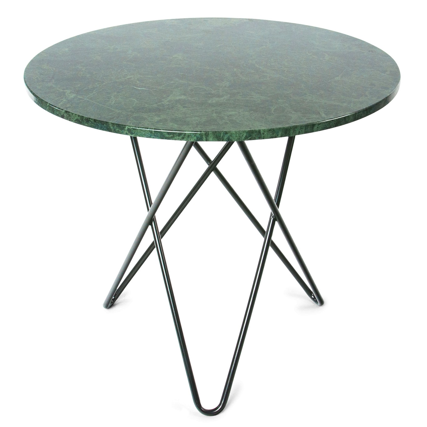O Spisebord, Grøn Marmor/Sort