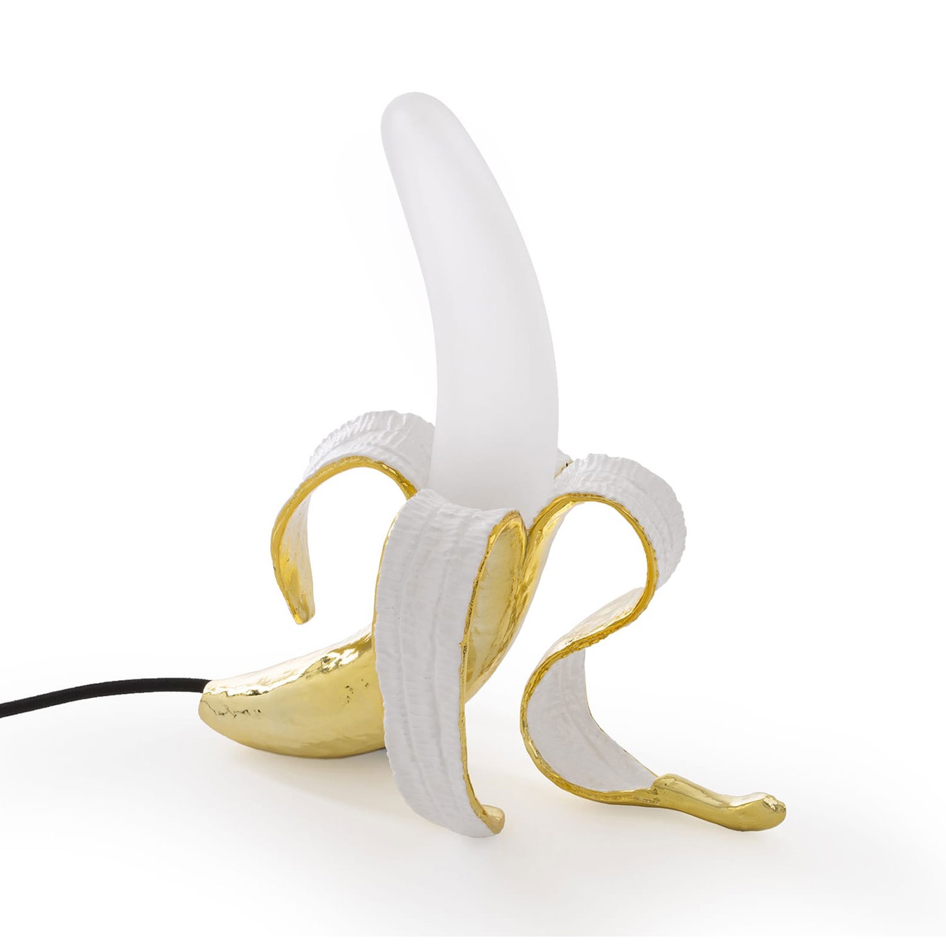 Banana Lamp Louie, Hvid/ Guld