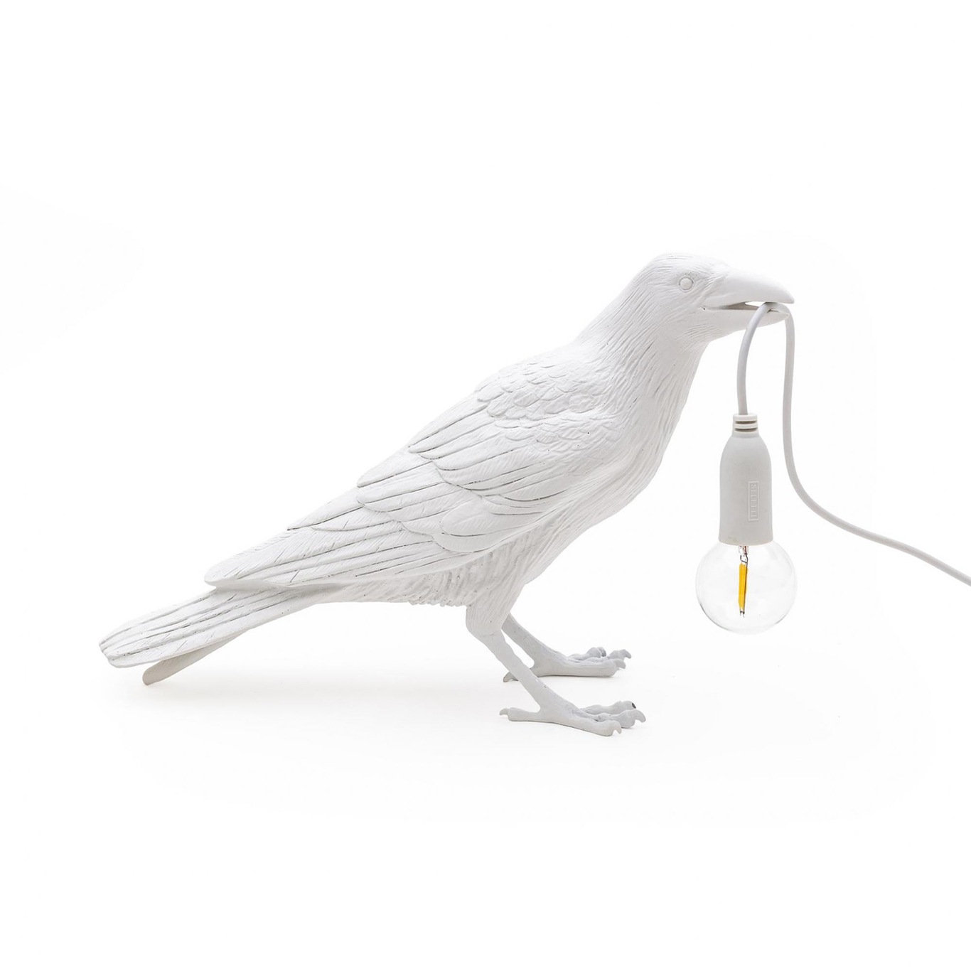 Bird Lamp Waiting, White