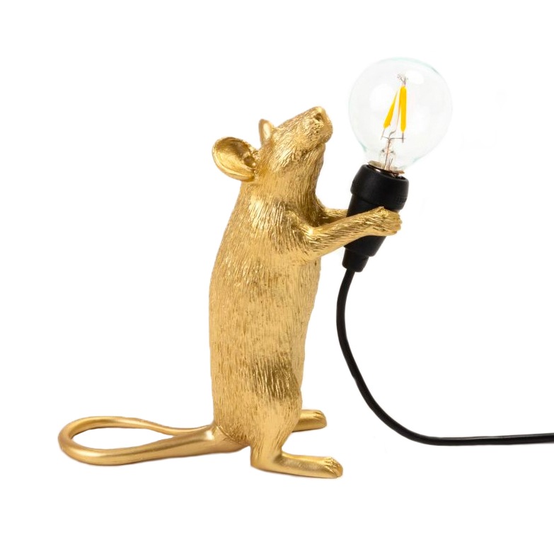 Mouse Lamp Step Bordlampe, Guld