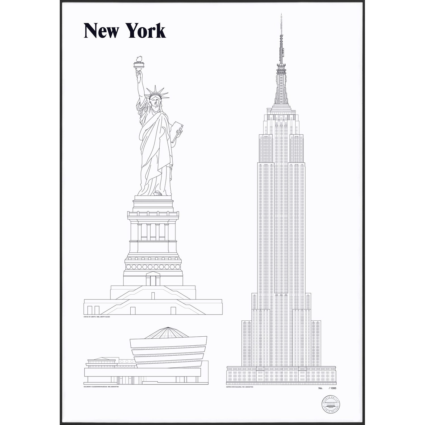 New York Landmarks Plakat