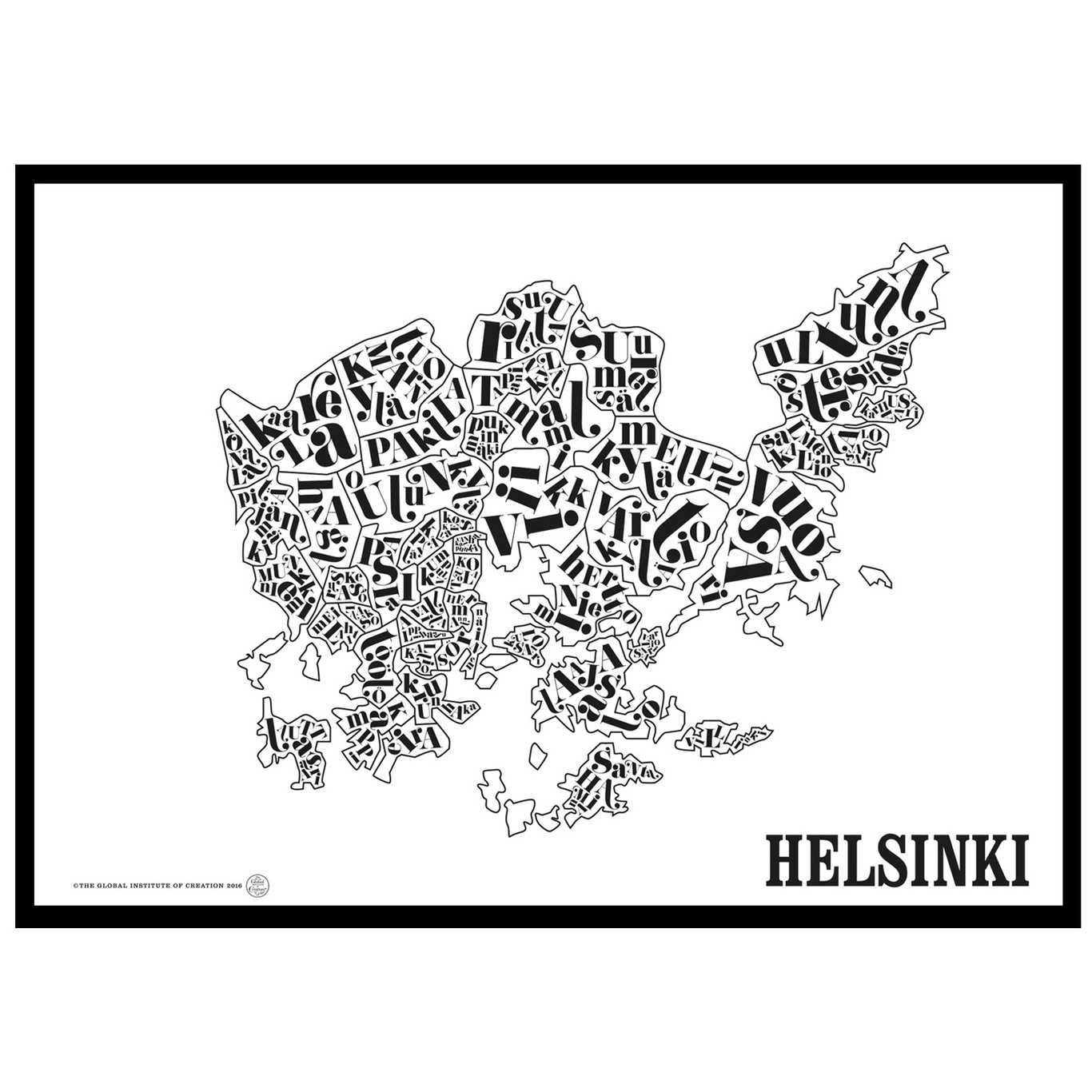 Helsinki Kort Plakat