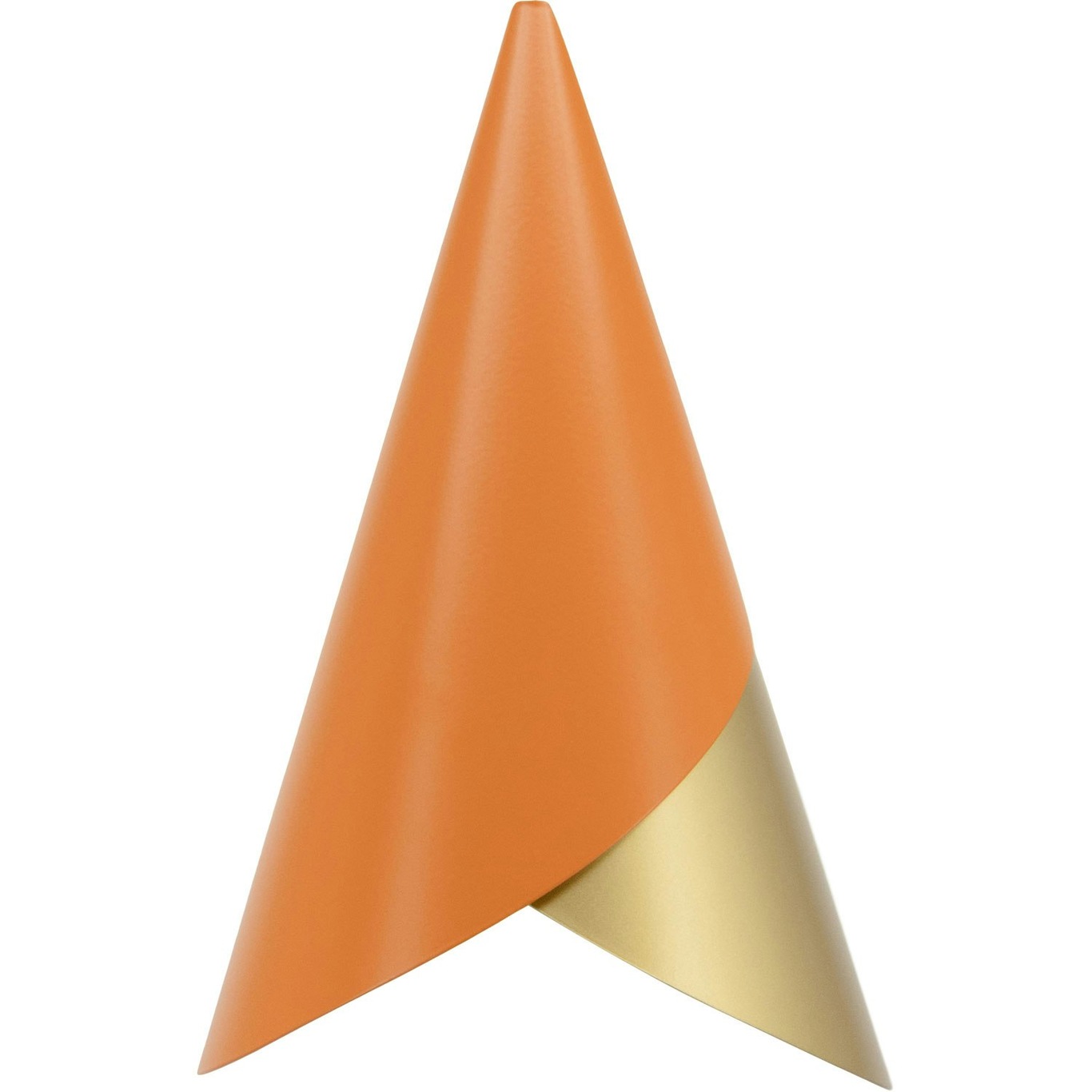 Cornet Lampeskærm, Messing / Orange