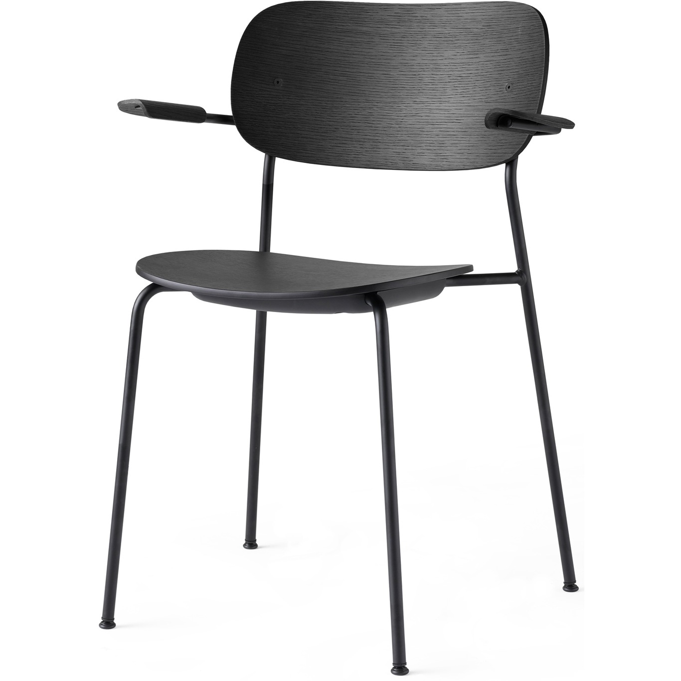 Co Dining Chair Black Steel w. Armrest