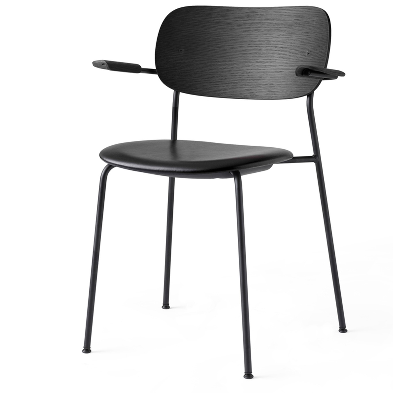 Co Dining Chair Black Steel w. Armrest, Dakar 0842/Black Oak